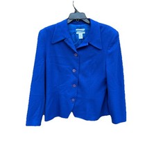Pendleton 100 Virgin Wool Blazer Jacket Blue Women s USA Size 14 Woolmark