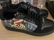 Ed Hardy Y2K Skull Tattoo Sneakers Mens 10.5 Black Graphic Streetwear Shoes NWT