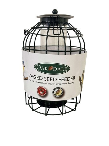 Oakdale Squirrel Resistant Seed Bird Feeder | Caged Metal Outer Barrier |