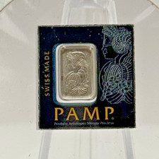 1 Gram Platinum Bar - PAMP Suisse Lady Fortuna - Certified In Assay 💎