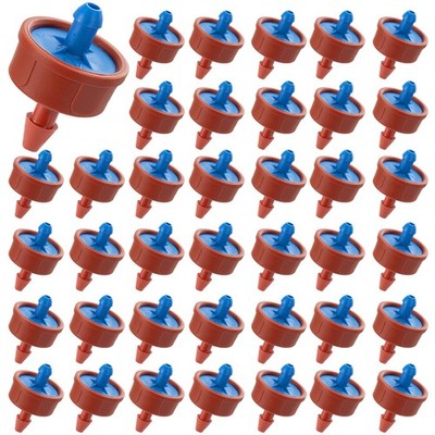 60Pcs 0.5 GPH Pressure Compensating Irrigation Spot Drippers Constant Flow Barb