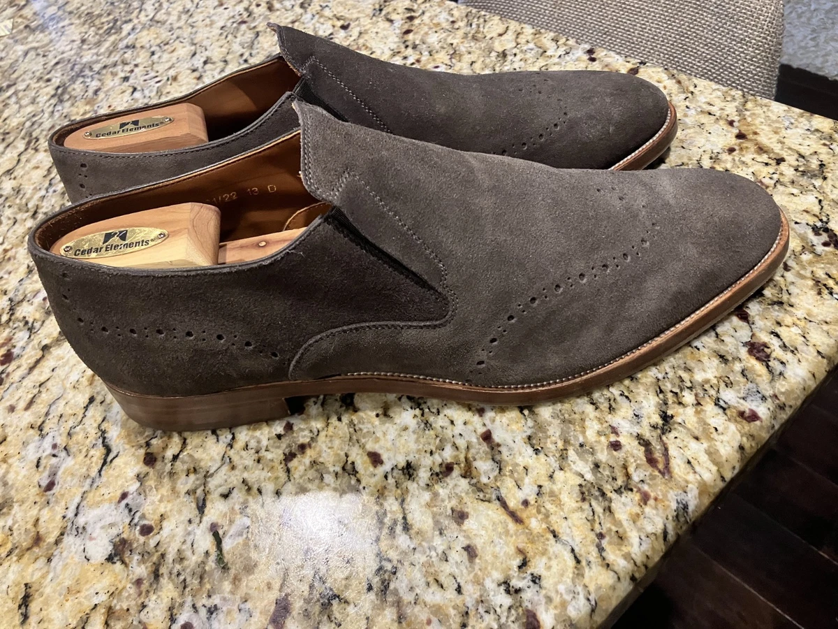 Allen Edmonds Barrett Gray Suede Cap Toe‎ Dress Shoes Men’s 9.5 D Allen Edmonds Oxford Gray Dress Shoes for Men for sale | eBay main image 2