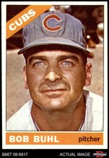 1966 Topps #185 Bob Buhl Cubs 8 - NM/MT