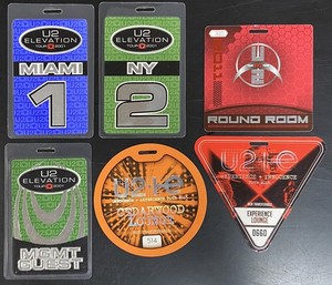 U2 2001-2018 Lot Of 6 Backstage Passes Laminates Elevation 360 Experience