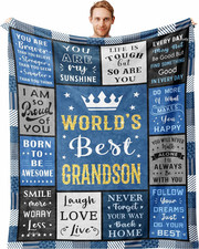 Grandson Gifts from Grandma/Grandpa, Birthday Grandson Blanket 60"X50", Grandson