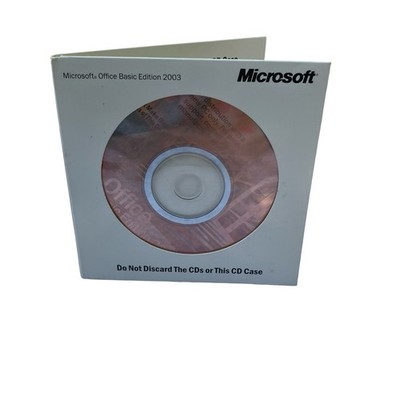 Microsoft Office 2003 Basic Edition With Product Key Disc CD OEM Word Processing