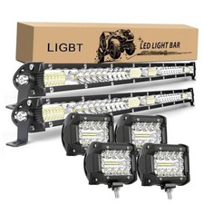 LED Light Bar Kits 2Pcs 21 Inch 204W KITB 2PCS 21Inch Lights  4PCS Led Pods