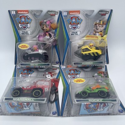 Lot Mission Paw True Metal Paw Patrol Diecast 1/55 Scale Skye, Rocky, Rubble, Ma