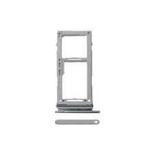 New Sim Tray Replacement Part Compatible For Samsung S10 Plus Silver Color