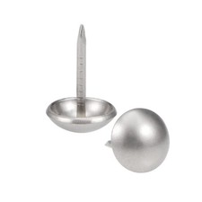 Upholstery Nails Tacks 11mm Round Head Thumb Push Pins Silver Tone 100 Pcs