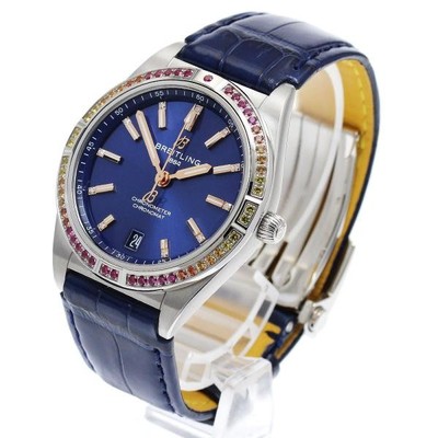 BREITLING Chronomat automatic 36 A10380 Navy Dial Automatic Ladies Watch_954749 Breitling A10380 Automatic Steel Good for $2,936 for sale  main image 2