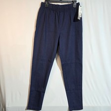 Lean Jeans Women’s Pull-On Stretch Denim Pants Blue Size L Made in USA NWT
