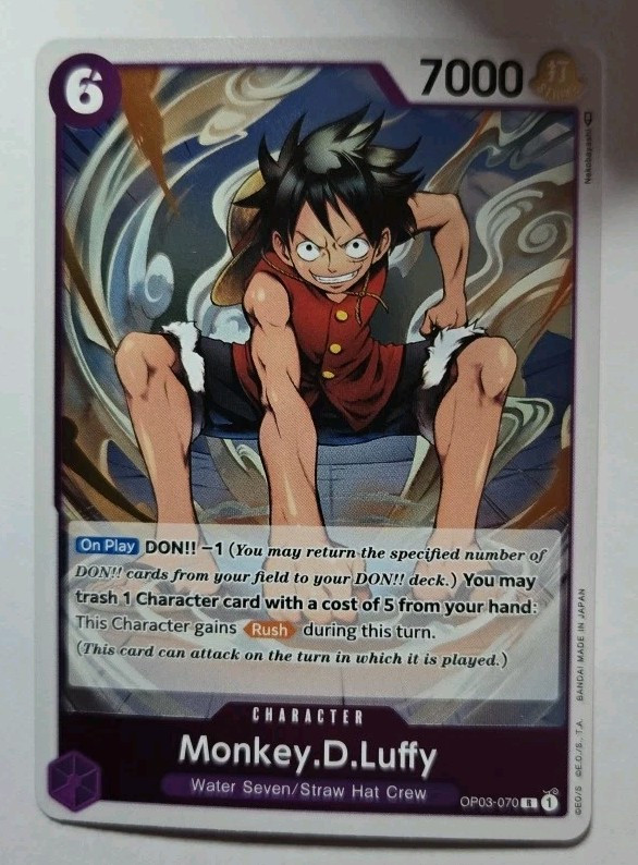 One Piece Card Game Monkey D Luffy OP03-070 English USA
