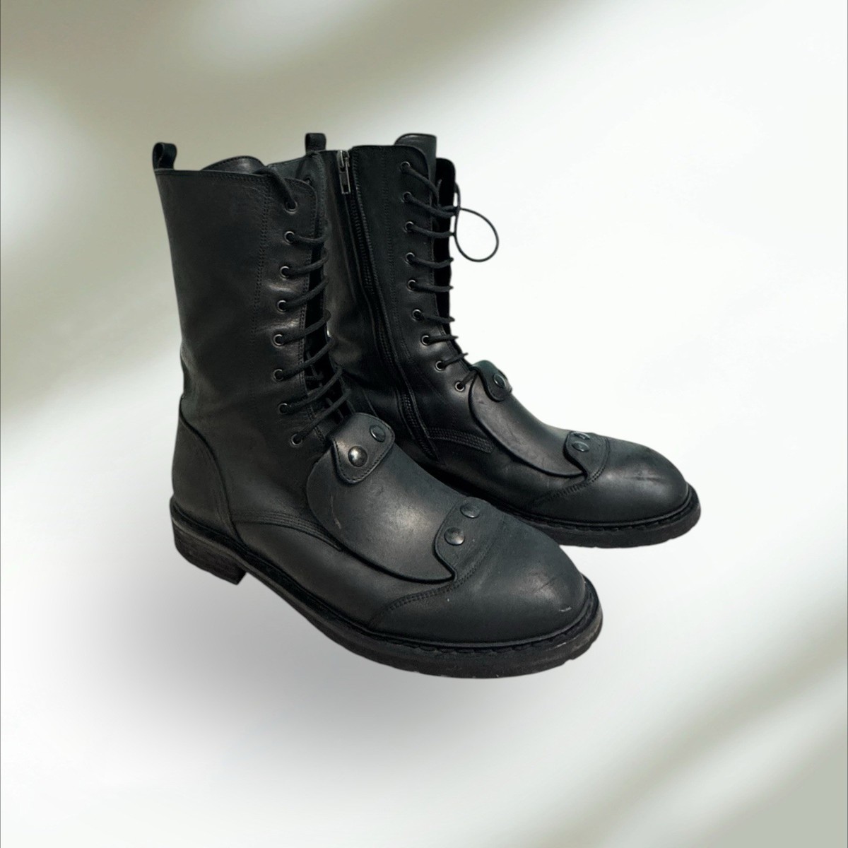 #4327 ANN DEMEULEMEESTER 本人期 size 36 Ann Demeulemeester Lace Up Boots, Men's Size 43, Black