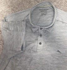 Tommy Bahama Island Zone Performance Gray Polo Shirt XXL Gray Dolphin Unique
