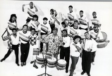 Photographie Originale Noir Et Blanc Olodum Impression Promotionnelle Circa 1980