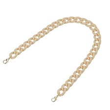 Acrylic Purse Strap 23.6" Matte Bag Chain Replacement Beige