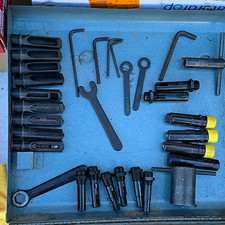 Huck Model 200 Pneumatic Rivet Gun w/ Assorted Nosepieces, Mandrels & Wrenches