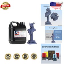 ABS-Like 3D Printer Resin 2kg Navy Grey - Fast, Tough, Low Shrinkage, Matte