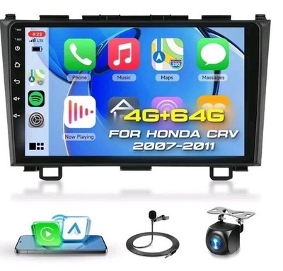 4G+64G Car Radio Stereo for Honda CRV 2007-2011, Wireless CarPlay Android Auto 9