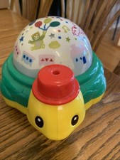 Plastic Musical Wind Up Turtle Lullaby Rotating Light Up Scene