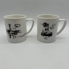 Pair Virgin Atlantic Ceramic Mugs Dudson Robert Welch 2015 and 2016