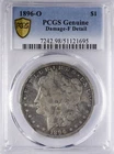 1896 O Morgan Dollar PCGS FineDetails damage