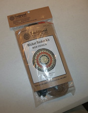 Brand New 7" Traditional Craft Kits Basketry Wicker Kit Web Design Plaque USA