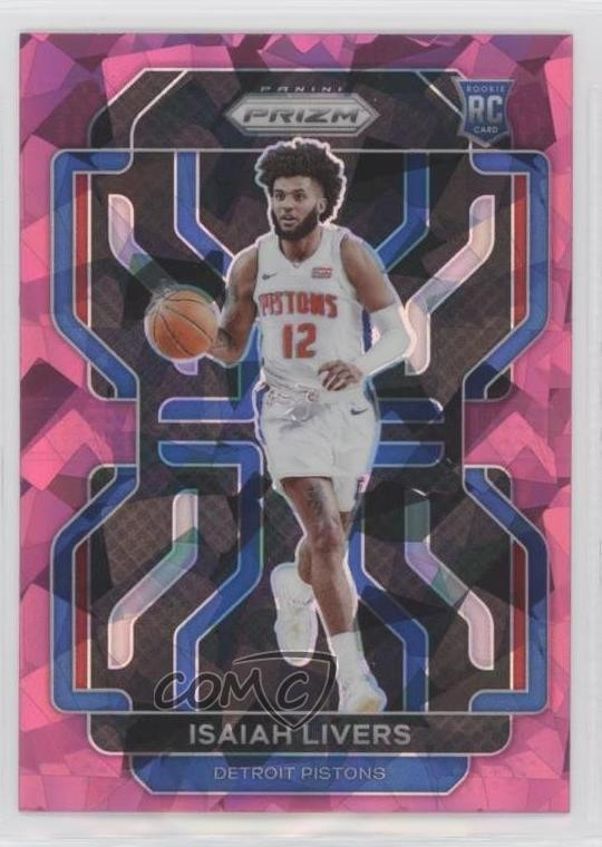 2021-22 Panini Prizm Pink Ice Prizm Isaiah Livers #296 Rookie RC 11if