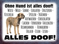 Holzschild 30X40 Cm Ohne Hund Ist Alles Doof Deko Geschenk Holz Schild