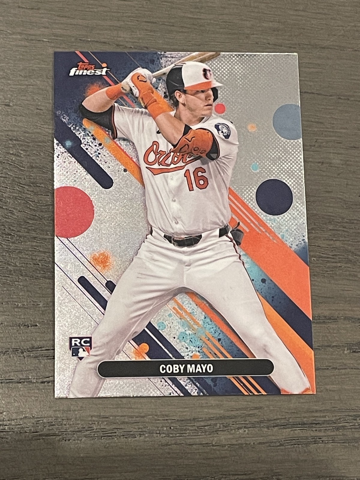 2025 Topps Finest #26 Coby Mayo, Baltimore Orioles RC