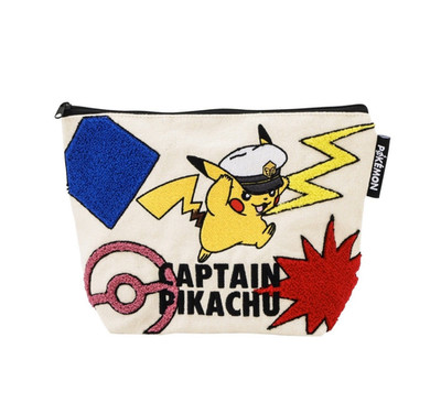 3 Coins Limited Edition Canvas Embroidered Pouch Captain Pikachu - Pokemon