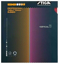STIGA Table Tennis Rubber High-Grain Rubber Vertical 20 Black Thin 1710200113