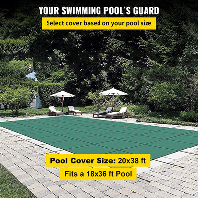 Pool Safety Cover Fits 20 x 38 ft Rectangle Inground Safety Pool Cover Green Me