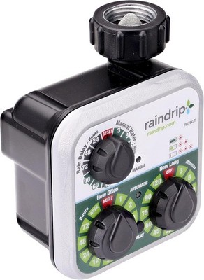 R675CT Analog 3-Dial Water Sprinkler Timer W/ Rain Delay Drip Irrigation Garden