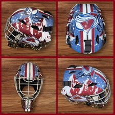 MACKENZIE BLACKWOOD SCOTT WEDGEWOOD DUAL SIGNED AVALANCHE GOALIE MASK BAS COA!!
