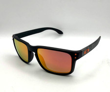 Oakley Holbrook Sunglasses Black Frame Orange Lens With Box, Case,  Accessories