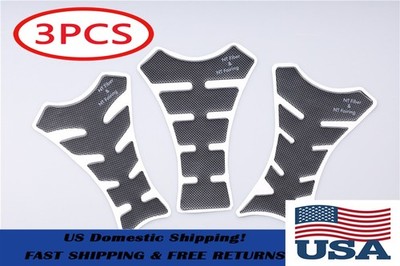 SW 3D Vinyl Carbon Fiber Look Pro Fuel/Gas Tank Pad Motorcycle/Bike Protector