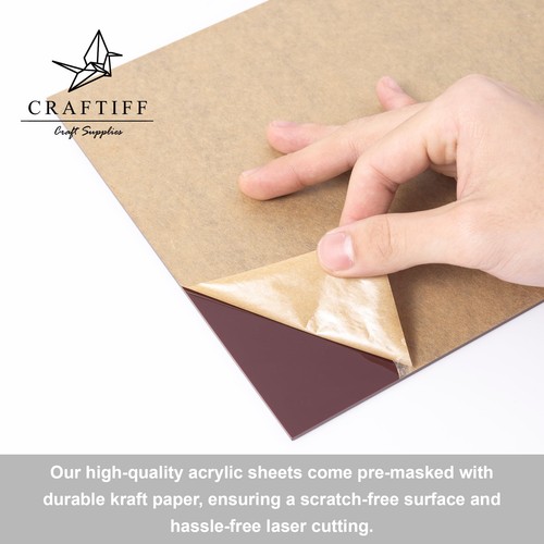 Dark Coffee Opaque Brown Acrylic Sheets 1/8 Thick 12x8 inch for Laser Cutting... - Picture 4 of 4