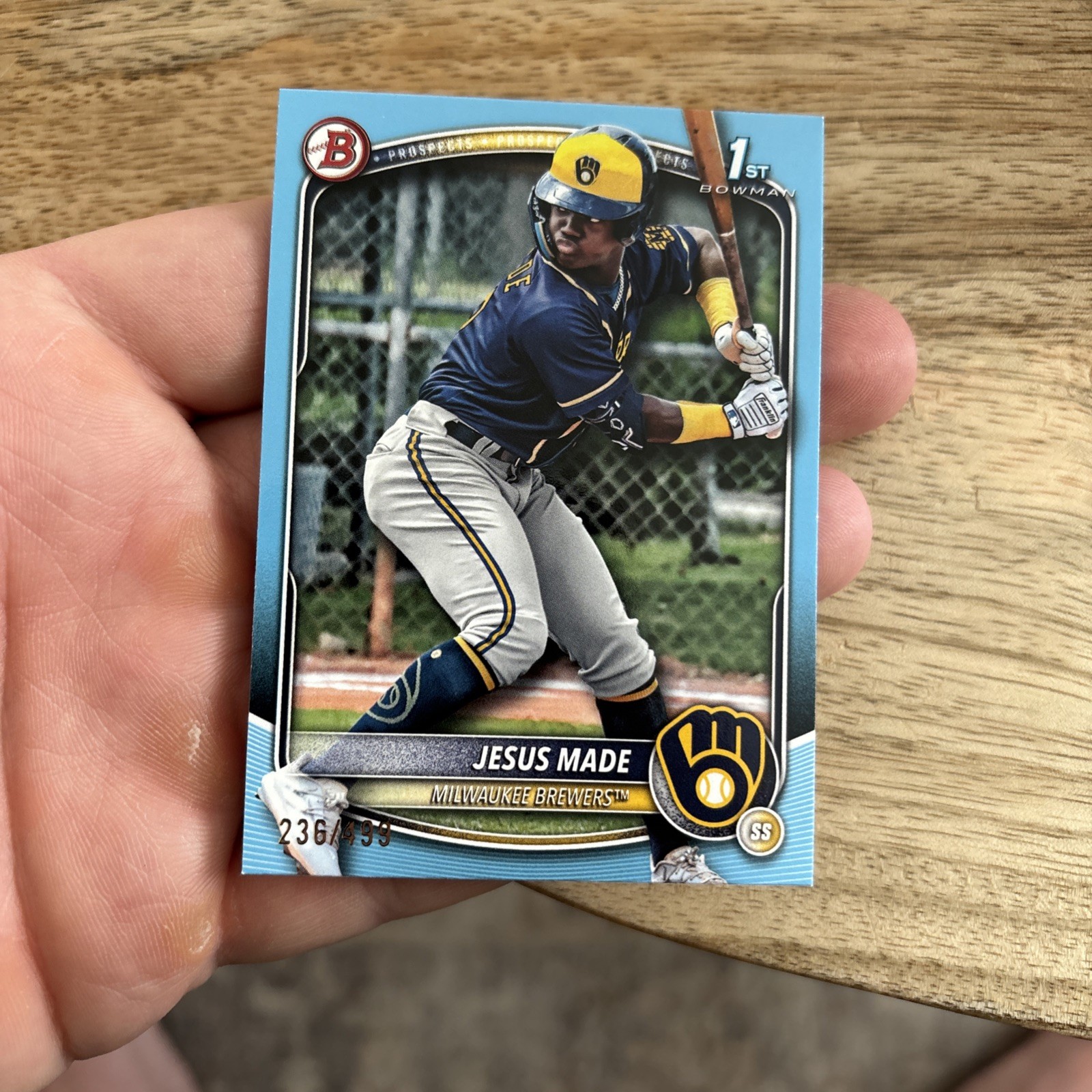 2025 Bowman #BP-66 Jesus Made 1st Bowman Sky Blue Paper 104/499