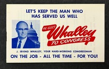 1960s Re-Elect J Irving Whalley Pennsylvania Congress Vintage Politics Notepad