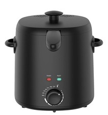 Mainstays 2  Quart Electric Deep Fryer 1000W Matte Black - Adjustable Thermostat