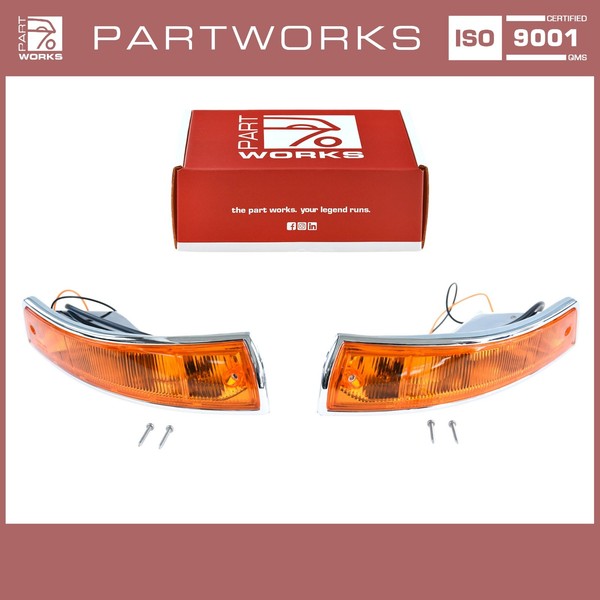 BlinkergehäUse FüR Porsche 911 F SWB 912 -'68 + Glas Orange Vorne L+R-image