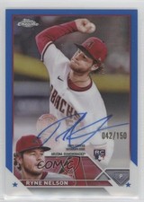 2023 Topps Chrome Rookie Auto Blue Refractor 42/150 Ryne Nelson #RA-RN Auto 2h5
