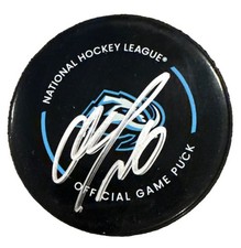 DMITRI SIMASHEV signed (UTAH MAMMOTH) Official game Hockey puck JSA CM05103