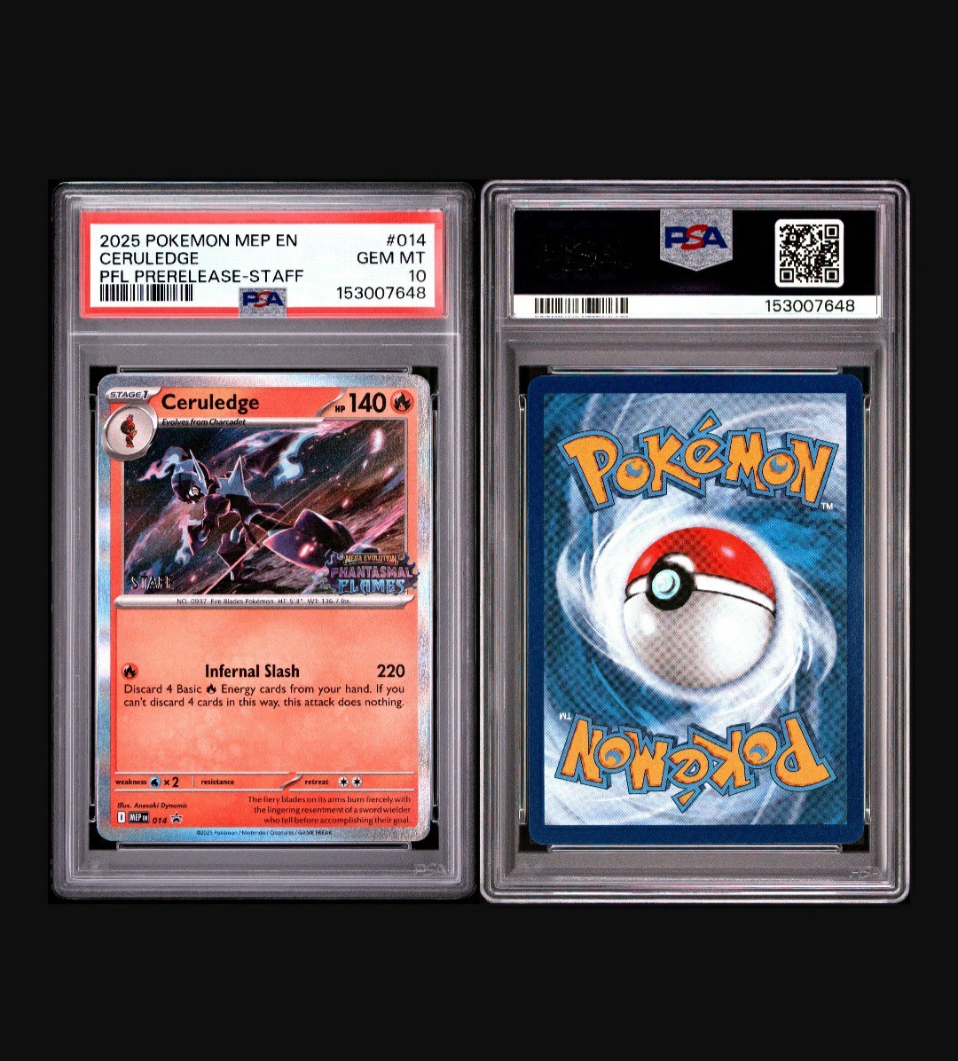 Graded Phantasmal Flames Pre-release STAFF Promos All PSA 10.