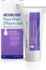 2 X ACNECIDE FACE WASH 5% W/W GEL 50g BBD 08/2027