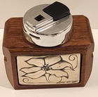 RARE Brunel Vintage Wood And Sterling Lighter, 925 LIGHTER, SIGNED, COLLECTIBLE  — photo 2
