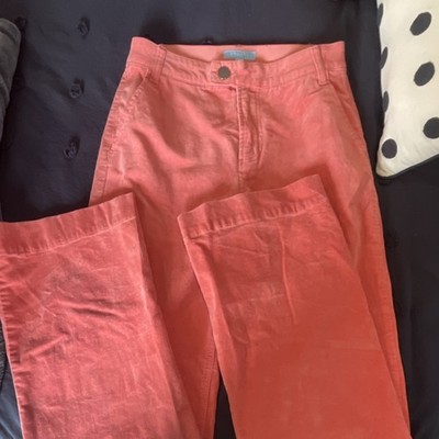 Draper James Coral Straight Cotton Spandex Women's Pants 32'' Inseam Pockets Zip