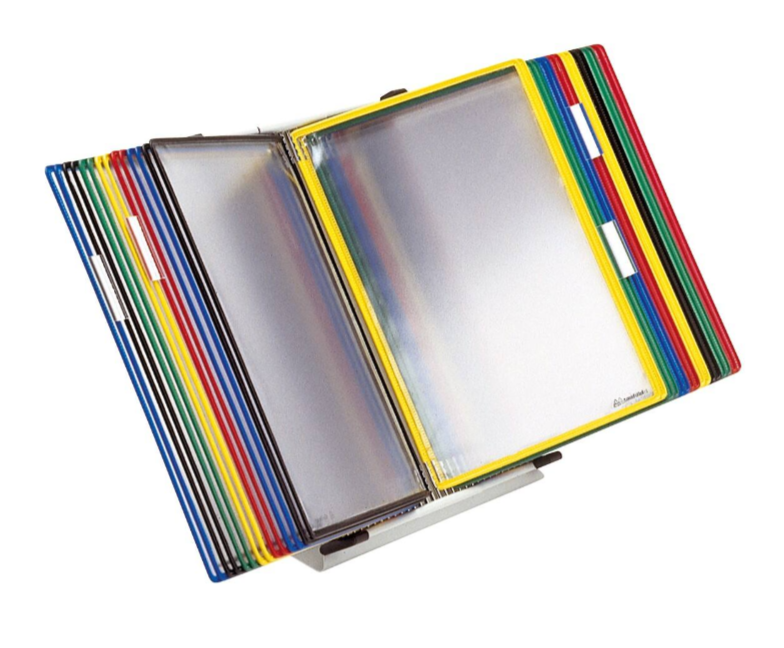 Tarifold A4 Desk Wall Display Stand with 30 Assorted Pockets Panels & 15 Tabs